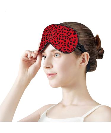 Buy Jaguar Leopard Print Sleep Mask for Women - Adjustable Eye Shades with Black Spots & Elastic Strap - Buy Online on GoSupps.com