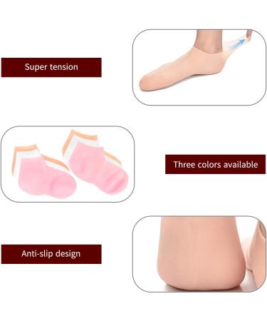 Silicone Gel Moisturizing Socks 3 Pairs | Aloe Pedicure Socks for Dry, Cracked Heels | Soften Rough Skin & Calluses - Buy Online on GoSupps.com
