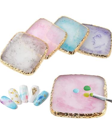 Danlai Resin Nail Palette Cosmetic Palette Gold Nail Polish Gel Pigment Nail Polish Holder Purple Paint Plate - Buy Online on GoSupps.com