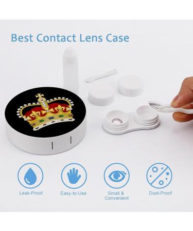 Portable Crown Jewel Contact Lens Travel Kit | Cute Contact Box with Mirror for Daily Outdoor Use - International Shipping - Buy Online on GoSupps.com