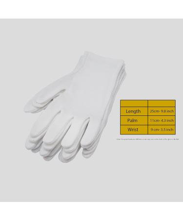 24 Pack White Cotton Gloves for Eczema & Dry Hands | Moisturizing Cotton Gloves for Skincare - Buy Online on GoSupps.com
