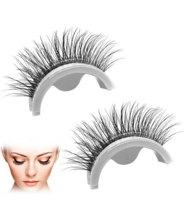 Self Adhesive Eyelash Reusable 3D Makeup Eyelash Self Stick False Fake Eyelash for Women Girl Eye Makeup Tool 1Pair Style3 Reusable Fake Eyelashes STYLE 2 - Buy Online on GoSupps.com
