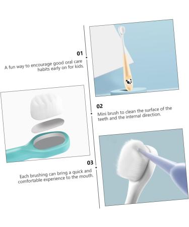 Gatuida 3pcs Three-Dimensional Child Toothbrush Set - Soft Bristles for Kids' Dental Care - Buy Online on GoSupps.com