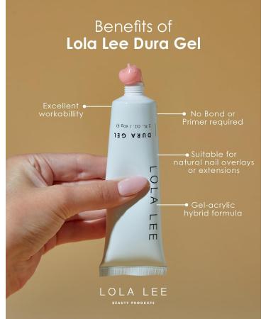 Lola Lee Dura Gel | Cover Pink | 60g | Gel-acrylic hybrid formula | Easy smooth spreadability | Excellent workabillity - Buy Online on GoSupps.com