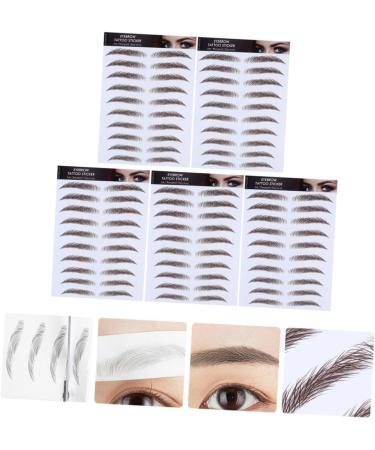 NOLITOY 5pcs Eyebrow Stickers Instant Transfer Black Stickers Eyebrow Stencils Make up 3d Transfer Stickers - Buy Online on GoSupps.com