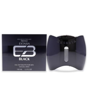 New Brand Perfumes New Brand Extasia Black EDT Spray Men 3.4 oz