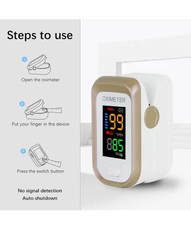 Pulse Oximeter Fingertip Blood Oxygen Monitor | Portable Luxury Gold Oximeter with Lanyard - Ships Internationally - Buy Online on GoSupps.com