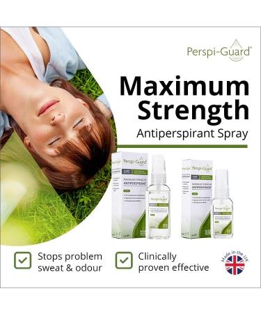 Perspi-Guard Maximum Strength Antiperspirant Spray Strong Deodorant for Excessive Sweating & Hyperhidrosis Treatment Lasts up to 5 Days -- Unscented (50ml) Twin Pack Offer Unscented 50 ml (Pack of 2) - Buy Online on GoSupps.com