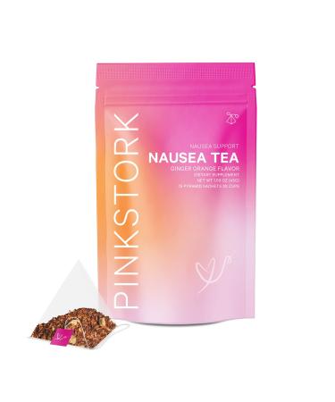 Pink Stork Nausea Tea: Ginger Orange Morning Sickness Relief Tea, 100% Organic, Pregnancy Must Haves, Prenatal Anti-Nausea + Digestion Support, Women-Owned, 30 Cups