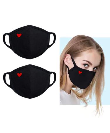 Fashion Cute Heart Face Mask - Unisex Organic Cotton Dustproof Mouth Protection - Buy Online on GoSupps.com