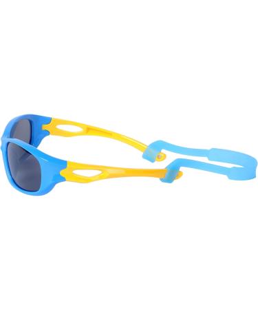 Kids Polarized Sports Sunglasses with Anti-Slip Band & Case | Flexible TR90 Frame for Boys & Girls 3-12 (Blue) - Buy Online on GoSupps.com