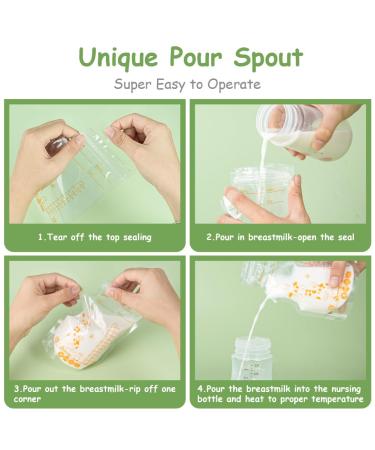 AOLO 130 BPA-Free Breast Milk Storage Bags - 250ml Spout-Proof & Space-Saving for Freezing & Breastfeeding - Buy Online on GoSupps.com