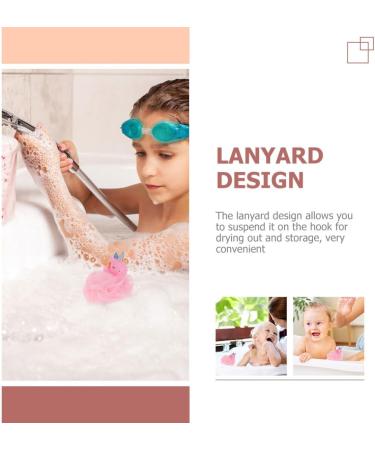 3pcs Unicorn Bath Balls for Infants - Comfortable Body Scrubbers & Loofah for Toddler Bath Time | Pink Household Cleaning Essentials - Buy Online on GoSupps.com