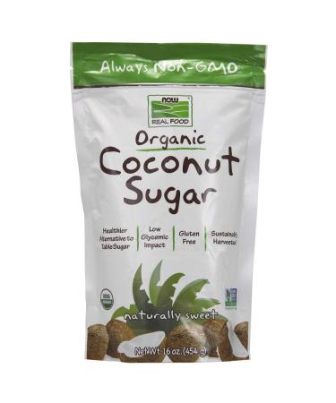 Now Foods Real Food Organic Coconut Sugar 16 oz (454 g)
