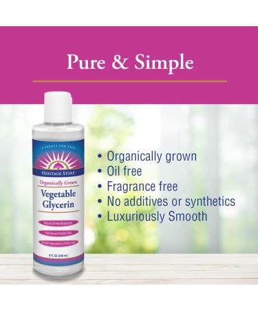 Heritage Store Vegetable Glycerin Moisturizer | Natural, Oil-Free | 8 fl oz (240 ml) - Buy Online on GoSupps.com