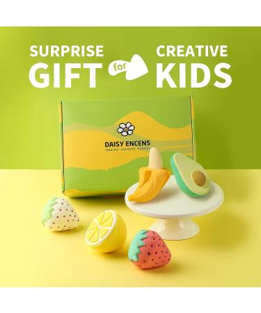 Daisy Encens Fruit Shaped Kids Bath Bombs Gift Set | 5 PCS Handmade Vegan Fizzies with Shea Butter | Fun & Moisturizing Bubble Bath for Boys and Girls - Buy Online on GoSupps.com
