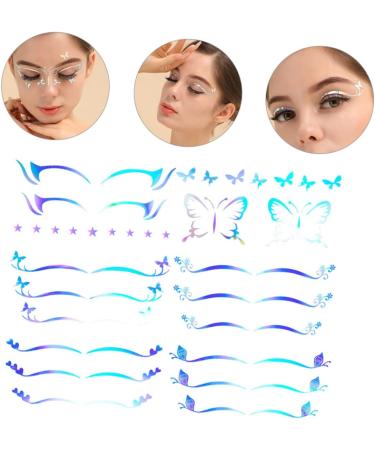  Didiseaon Didiseaon 24 Sheets Eyeliner Sparkle Stickers Women Makeup Eyeshadow Makeup Stickers Temporary Eyeshadow Stickers Hawaiian Stickers Makeup - Buy Online on GoSupps.com