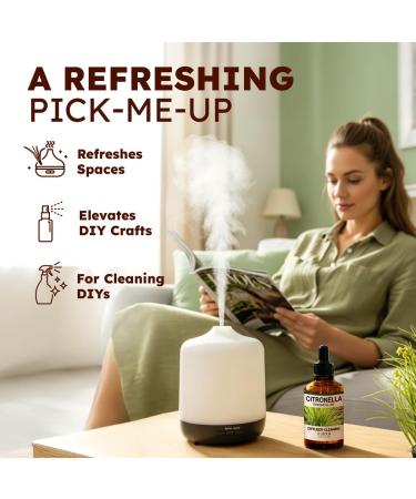 Citronella Essential Oil for Diffuse & Eucalyptus Essential Oil for Diffuser Set - Aromatherapy Grade Essential Oils Set - 2X 4 Fl Oz - Kukka - Buy Online on GoSupps.com