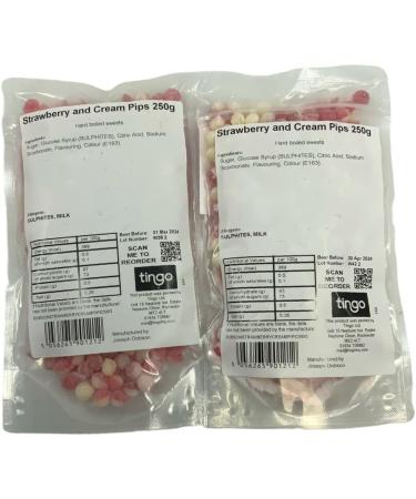 Joseph Dobson Strawberry and Cream Pips (500g Bag) - Buy Online on GoSupps.com