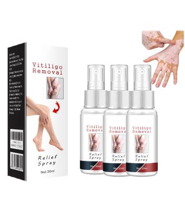GBTJYRYC Vitiligo Removal Relief Spray Vitiligo Relief Spray Vitiligo Removal Reduces White Spots on Skin 3pcs