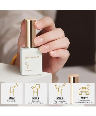 Gel Nail Polish Set French Manicure Kit Jelly Nude Nail Polish with White Liner Painted Gel Nail Polish and Nail Stamper for French Tips Soak Off UV/LED Nail Polish Gift for Women - Buy Online on GoSupps.com