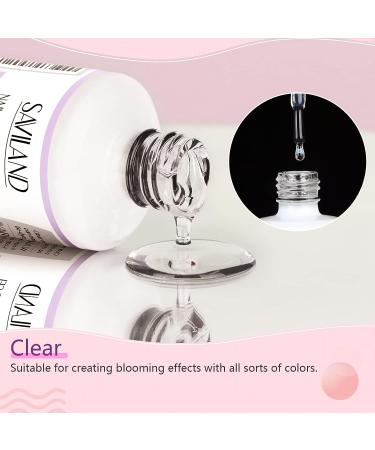 Saviland Blooming Gel - Clear 15ml Nail Polish for Marbles Effect | UV LED Soak Off with Art Brush | Manicure Kit for Salon & DIY - Buy Online on GoSupps.com