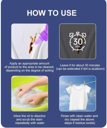 Wash-Free Active Enzyme Clothing Stain Remover 150ml Active Enzyme Laundry Stain Remover Clothing Stubborn Stain Cleaner Oil Remover (1 Pcs) - Buy Online on GoSupps.com