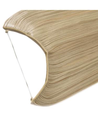 Silk-Co Honey Blonde & Bleach 50cm Hair Extensions - Smooth Invisible Cord Synthetic & Real Hair Blend for Women - Buy Online on GoSupps.com