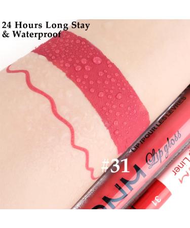 AMY'S DIARY 2pcs Red Matte Lip Liner and Lipstick Set | Waterproof 24H Liquid Lipstick and Lip Liner Kit for Long-Lasting, Matt Lips Makeup | (31) - Buy Online on GoSupps.com