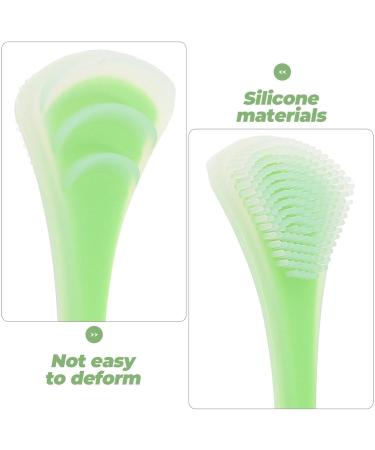 Ipetboom Tongue Scraper - Silicone Tongue Brush for Bad Breath Relief | Oral Hygiene Tool Light Green - Buy Online on GoSupps.com
