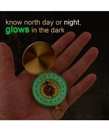 Buy Compass Outdoor 48x13mm - Durable Pocket Compass for Hiking Kids & Adults - Gold Clamshell Design - Buy Online on GoSupps.com