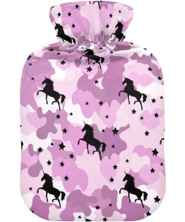 NAANLE CAMO Horse Heat Bottle - 1L Transparent Hot Water Bottle for Bed & Pain Relief - Hand & Foot Warmer for Warmth & Cold Therapy - Buy Online on GoSupps.com