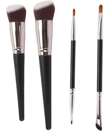 Make Up Brush Set 2 Large Concealer Brush 2 Angled Eyeliner Brush Fine Brush Hair Easy to Use for Beginners Saves Makeup Time Good Helper Fiber Brush Hair - Buy Online on GoSupps.com