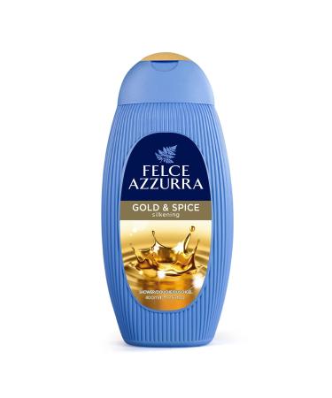 Felce Azzurra Gold And Spices - Silkening Essence Shower Gel - Blend With Fruity And Aromatic Notes - Leaves Your Skin Soft And Pleasantly Perfumed - Shower Gel Is Dermatologically Tested - 13.5 Oz Gold and Spices 13.5 O...