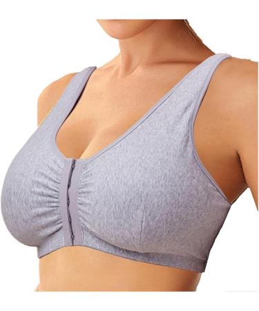 XWSM Breast Prosthesis Bag Closure - Front Post-Surgical Cotton Fox Mastectomy Bra for Women | Thin Underwear Top Vest BH 34/75 (ABC) - Gray - Buy Online on GoSupps.com