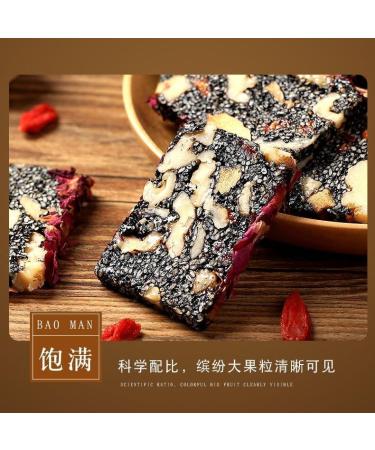 Black sesame walnut red jujube and rose cut cake ready to eat red jujube nut cake dessert instant handmade health cake black sesame candy Chinese casual snack gift pack (50pcs) 0.02 g (Pack of 50) - Buy Online on GoSupps.com