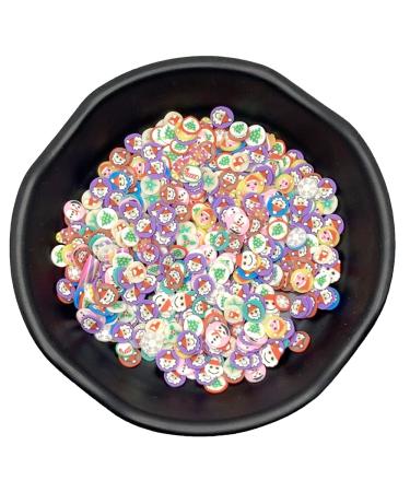 RT 50g Mix Christmas Santa Head Slices Polymer Clay Sprinkles for DIY Crafts Nail Art Decoration Tiny Cute Plastic klei Accessories Y425 (Color : Christmas Mix)