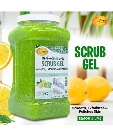 SPA REDI Lemon & Lime Pumice Scrub Gel - Exfoliating & Hydrating 128oz | Glowy Smooth Skin with Hyaluronic Acid & Comfrey Extract - Buy Online on GoSupps.com