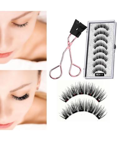 Magnetic False Eyelash Set Magnetic Eyelashes Without Eyeliner Realistic Thick And Curly Reusable Easy To Operate For Girls Makeup - Buy Online on GoSupps.com