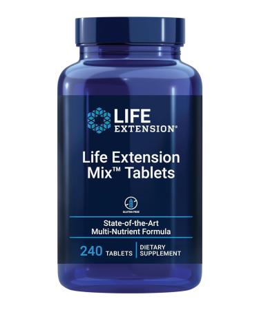 Life Extension Multivitamin Mix 240 Tablets Laboratory Tested Gluten Free Soy Free Non-GMO 350 g (Pack of 1)