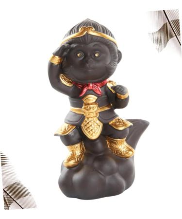 FUNOMOCYA Monkey Tea Pet Monkey Craft Monkey Ornaments Monkey Desktop Ornament Crafts Accessories Ceramics As Shown 7.5*4.5cm - Buy Online on GoSupps.com