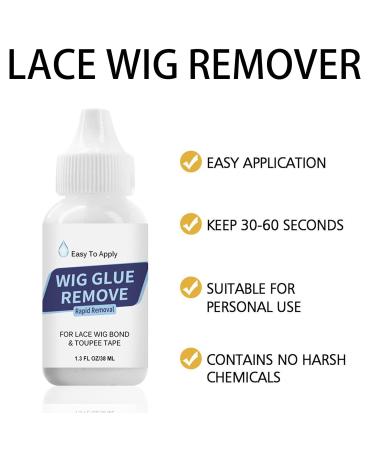 Wig Glue Remover Water-based Wig Remover for Lace Wig Adhesive Hair Extension Glue Remover Glue Gentle on Skin No Greasy Easy to Clean Hair Extension Remover for Lace Front Wig and Poly Hairpieces - Buy Online on GoSupps.com