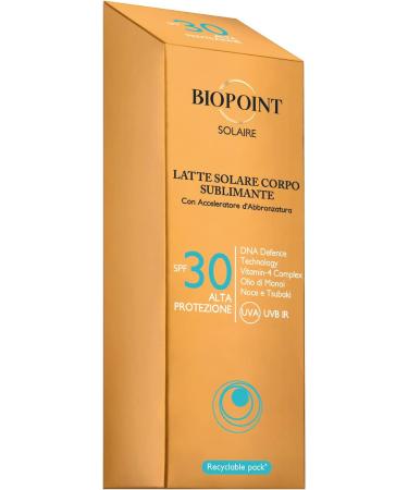 Deborah Group Srl Biopoint Solaire sun milk for body SPF 30 with tanning acceleration antioxidant and moisturizing gives golden and radiant skin 200 ml - Buy Online on GoSupps.com