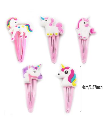 10 Unicorn Hair Clips & Purple Wig Needles Set | Color Gradient Princess Accessories for Parties & Dress Up - Buy Online on GoSupps.com