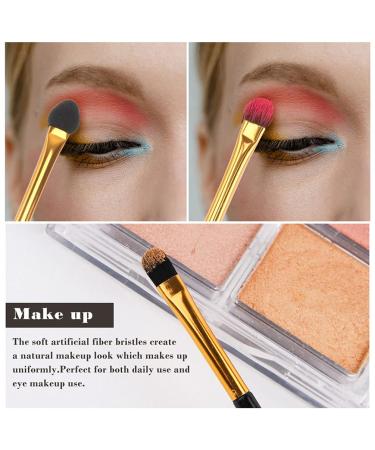 Buy SOLUSTRE 20Pcs Double-Sided Makeup Brush Set | Professional Dual-Ended Eye Shadow Tools for Flawless Makeup Application - Buy Online on GoSupps.com