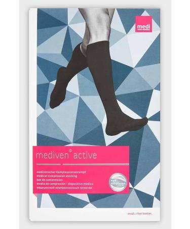 Medi Medive Active Compression Knee Stockings KKL 2 - Anthracite Size VI | Heel Reinforcement Short Length | Best International Shipping - Buy Online on GoSupps.com