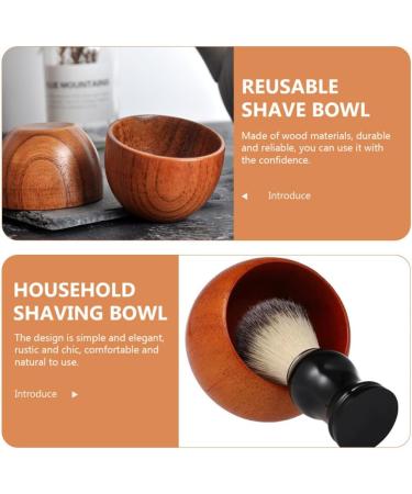 Minkissy Wooden Shaving Soap Shell - Portable Travel Mug for Men | Facial Cleansing & Razor Foam Container - Buy Online on GoSupps.com