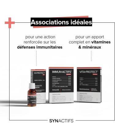 ARAGAN - Synactives - Immunactive - Adult Immune Defense Dietary Supplement - Echinacea Vitamin C Propolis and Ravintsara - 30 capsules - 15 days to 1 month taken - Made in France - Buy Online on GoSupps.com