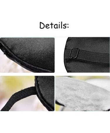 Silk Sleep Mask Set - 2 Adjustable Light-Blocking Eye Masks for Men Women & Kids (Black) - Ideal for Side Sleepers | International Shipping Available - Buy Online on GoSupps.com