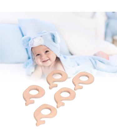 Shanrya Baby Teething Ring Set - 5pcs DIY Wooden Pacifier Chain & Childhood Disease Toys - Ideal for Jewelry Accessories - Buy Online on GoSupps.com